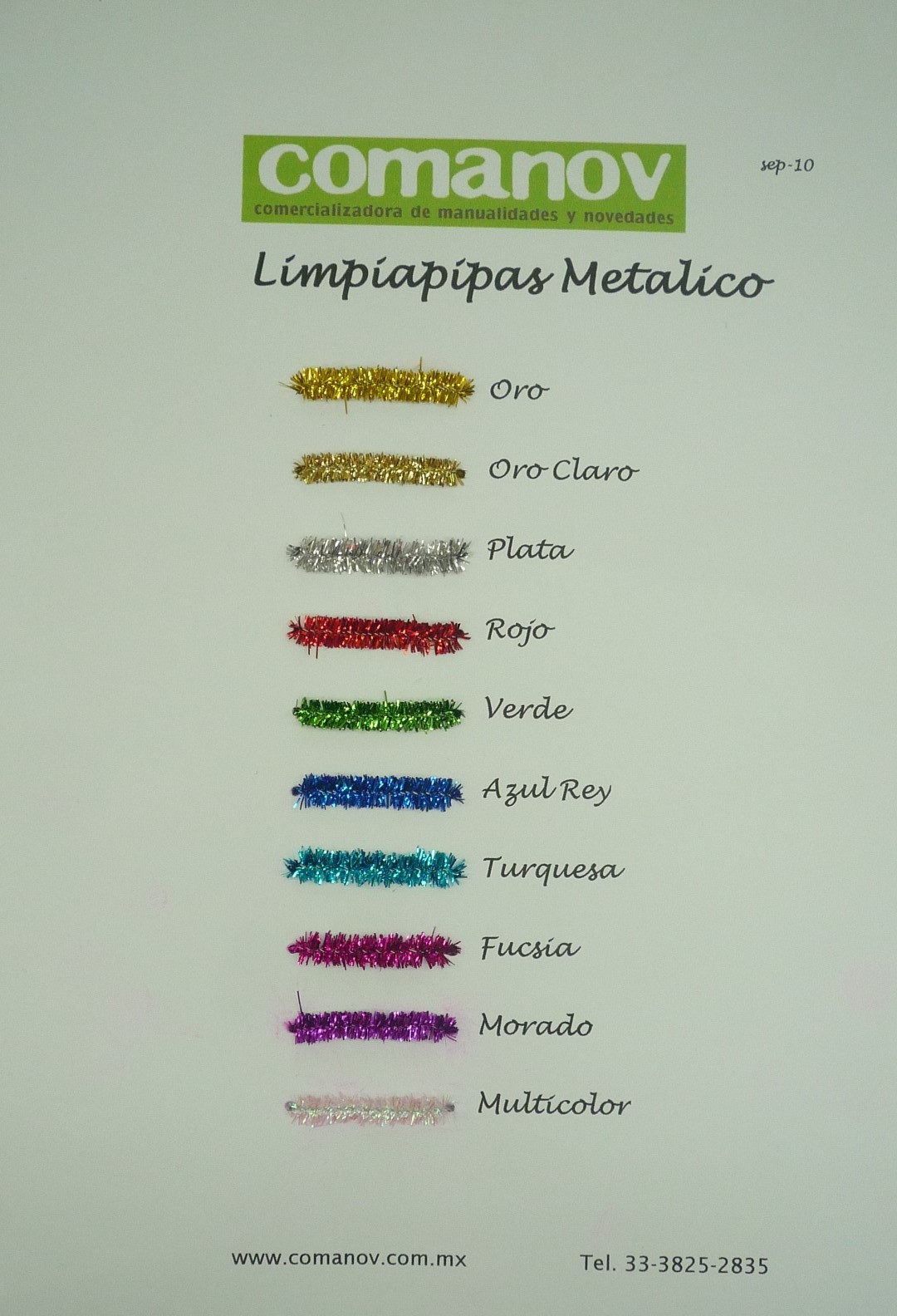 LIMPIA-PIPAS METALICO ORO 30 cm